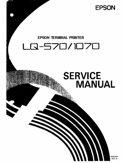epson LQ570-LQ1070 Epson LQ-570 LQ-1070 Service Manual